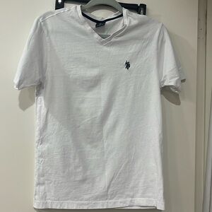 U.S. Polo Association, White VNeck tee, size XtraSmall